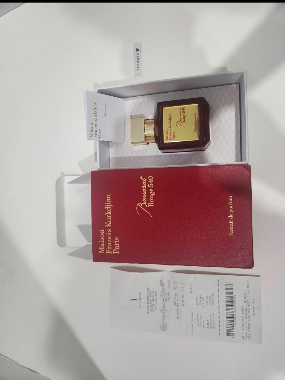 Maison Francis Kurkdjian Baccarat Rouge 540 Extrait - Deep Red & Gold Accents - Picture 3 of 3